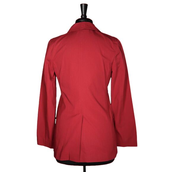 Banana Republic Women's Jacket Red Button Pockets Lightweight Safari Canvas XS - Picture 2 of 7